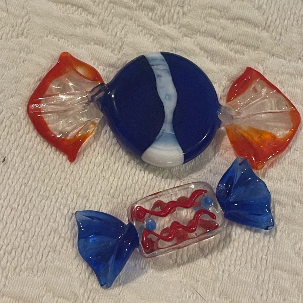 Murano glass candy decor x 2  vintage pieces from an Italian estate in Toronto